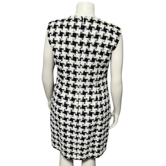 Vintage Houndstooth Tweed Houndstooth Print Dress Sz-10/12 (Large) - Picture 3 of 10